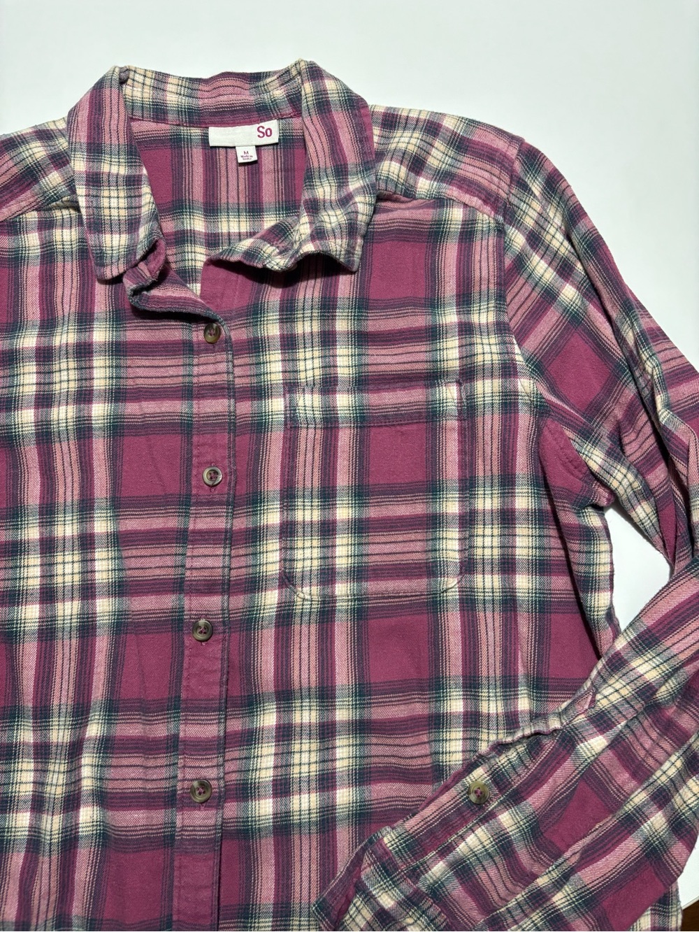 So Purple / Magenta Navy Blue & Beige Cotton Flannel